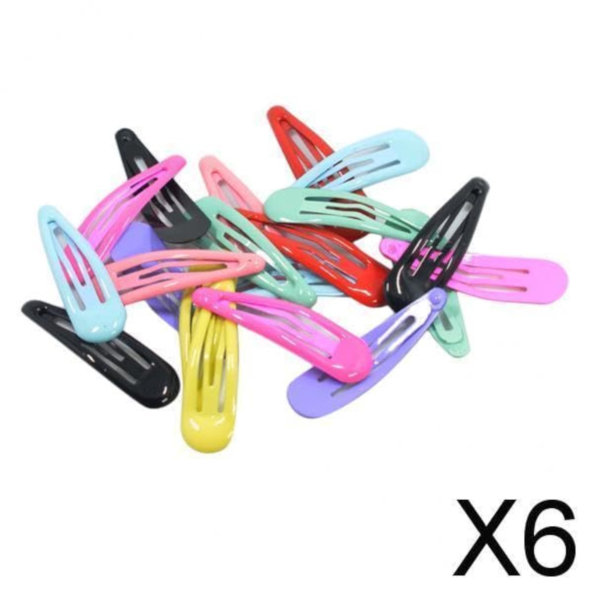 20 Pcs Solid Candy Color No Slip Metal Hair Clips